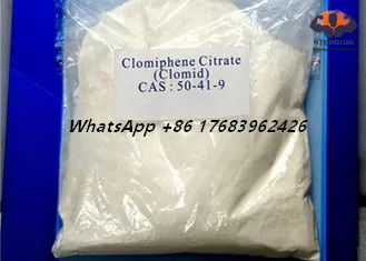 99%純度Clomipheneは反エストロゲンのステロイドのClomidの白い結晶の粉CAS 50-41-9をCitrate